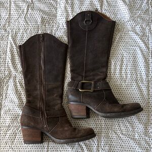 Born Lorenza brown suede knee-high boots